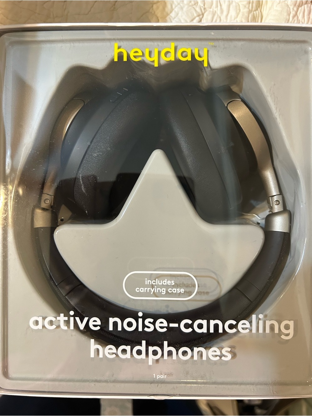 heyday Active Noise-Canceling Over-Ear Headphones — Black
